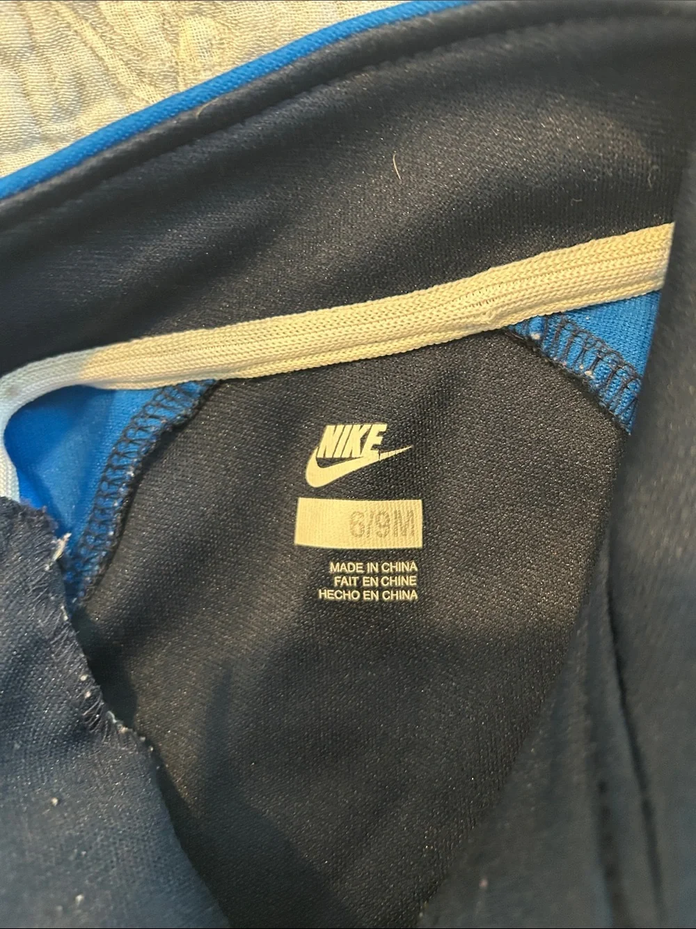 Nike Baby Boys Colorblock Zip Jacket - Navy, Blue, White - size 6-9m